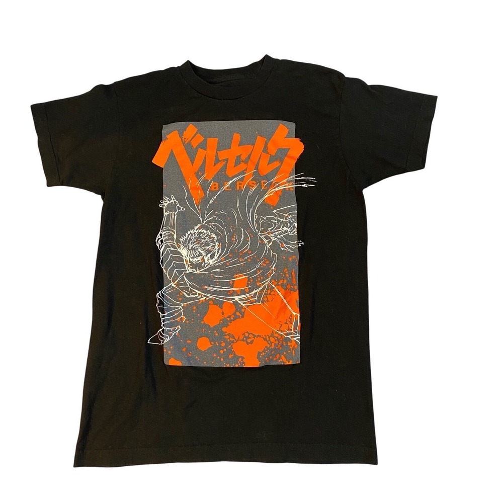 Berserk Guts Anime Graphic T-Shirt Mens Medium Black‎ Crunchyroll Manga Tee